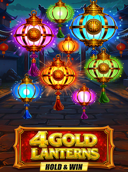 4 Gold Lanterns Hold & Win